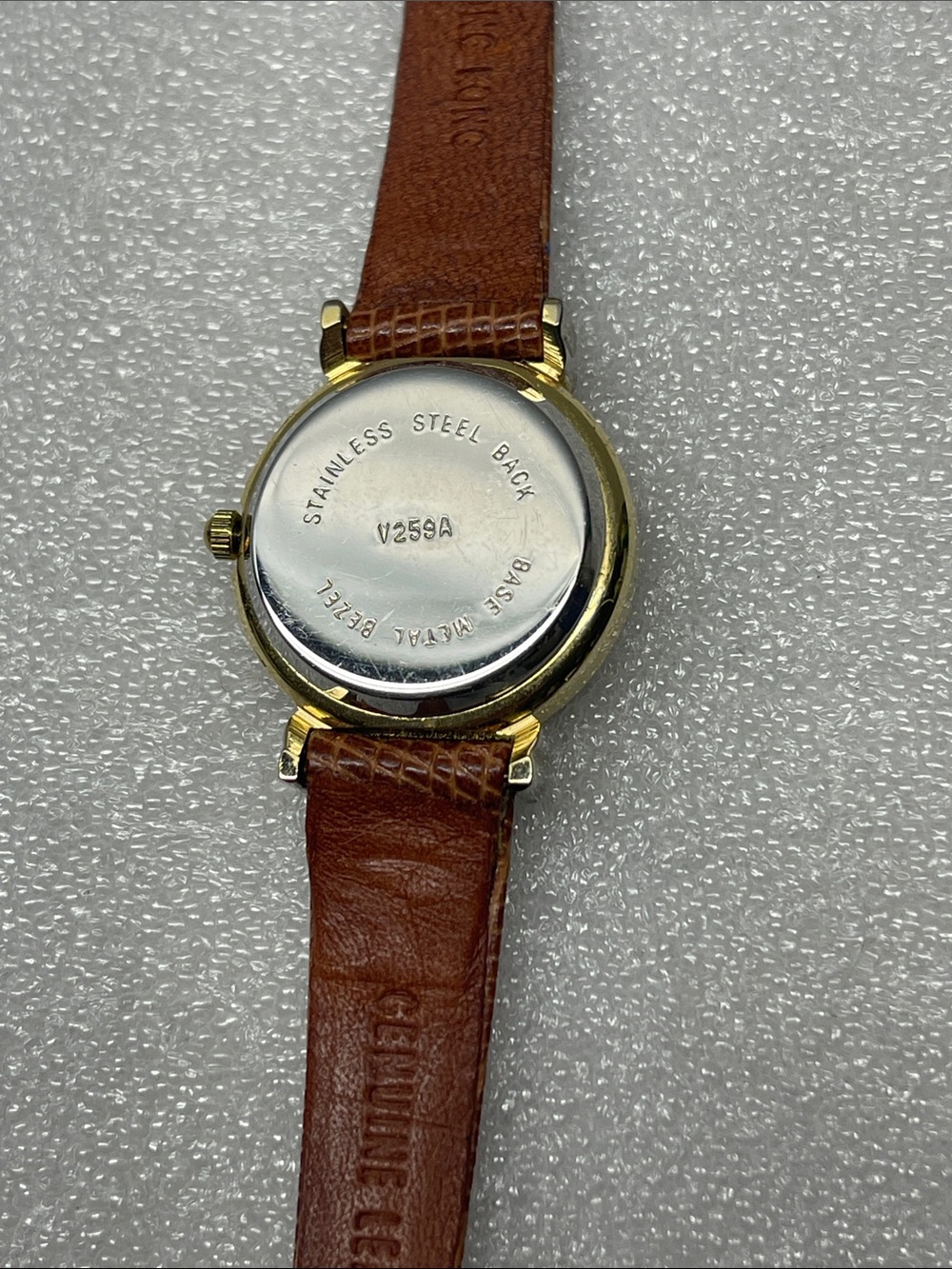 Women's Brown Leather Moonphase Dress Watch with Gold-Tone Case - Picture 3 of 3